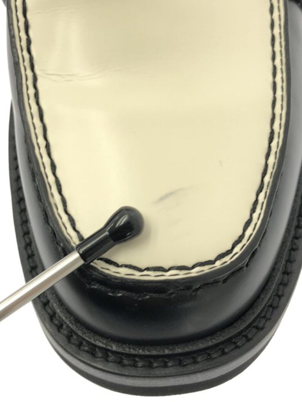 Christian Dior Boy Bicolor Leather Loafers 37 1 2 Black White - Picture 7 of 8